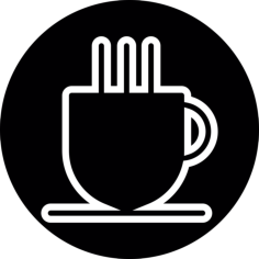 Cup Of Tea Button Tracing Svg Vector, Free Vectors File